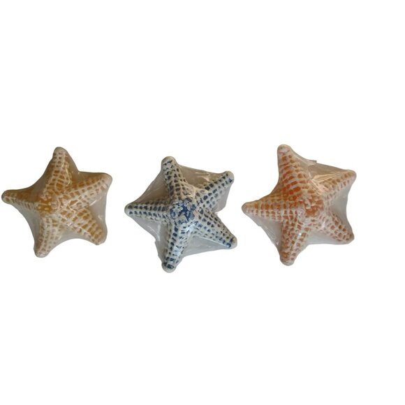 Starfish Shaped Floating Candle New Wrapped Wax Shell Tropical Pool Party lot 3 - Picture 1 of 6